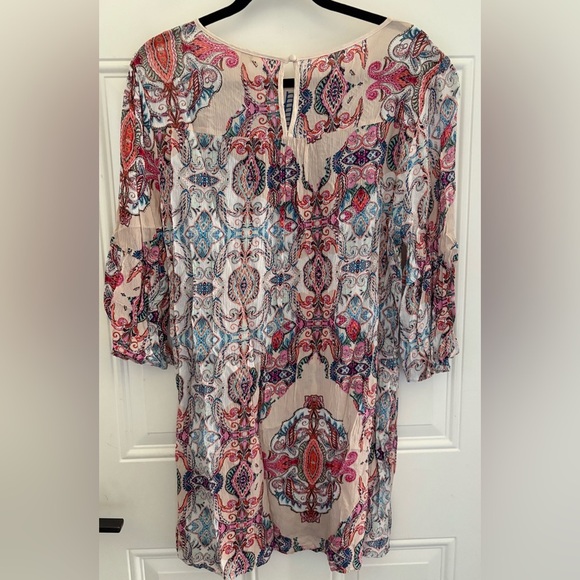 Floral Multicolor Women's Boho Tunic - Picture 2 of 7